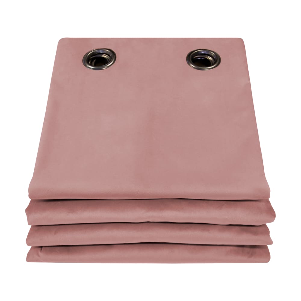 Moondream Lärmschutzvorhang Samt Ösens Rose MC343 130Lx260H style classic chic Rosa Pes - Polyester