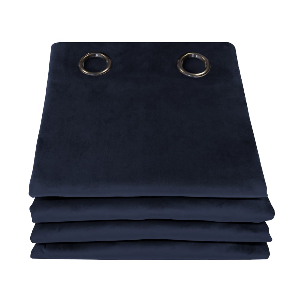 Lärmschutzvorhang Samt Ösens Blau MC412 130Lx260H - Maisons Du