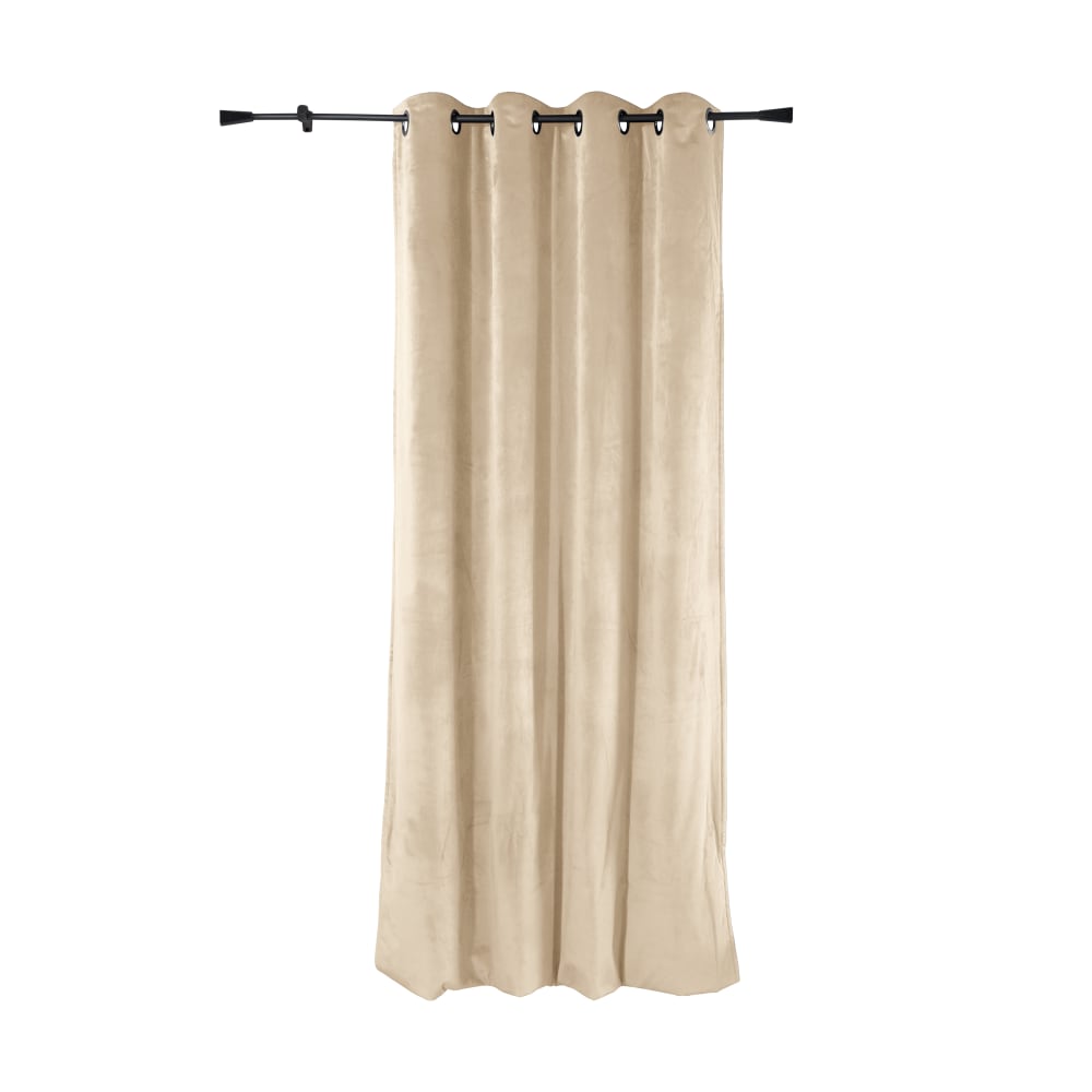 Lärmschutzvorhang Samt Ösens Beige MC15 130Lx260H - Maisons Du