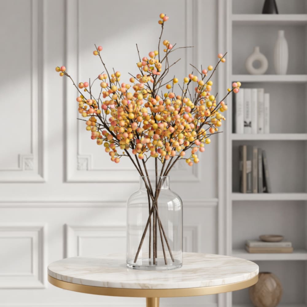 Branche de baies sauvages artificielle jaune h45 - Maisons du Monde