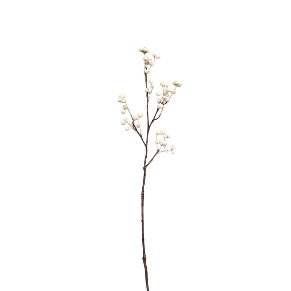 Branche de baies artificielle bleue pâle h70