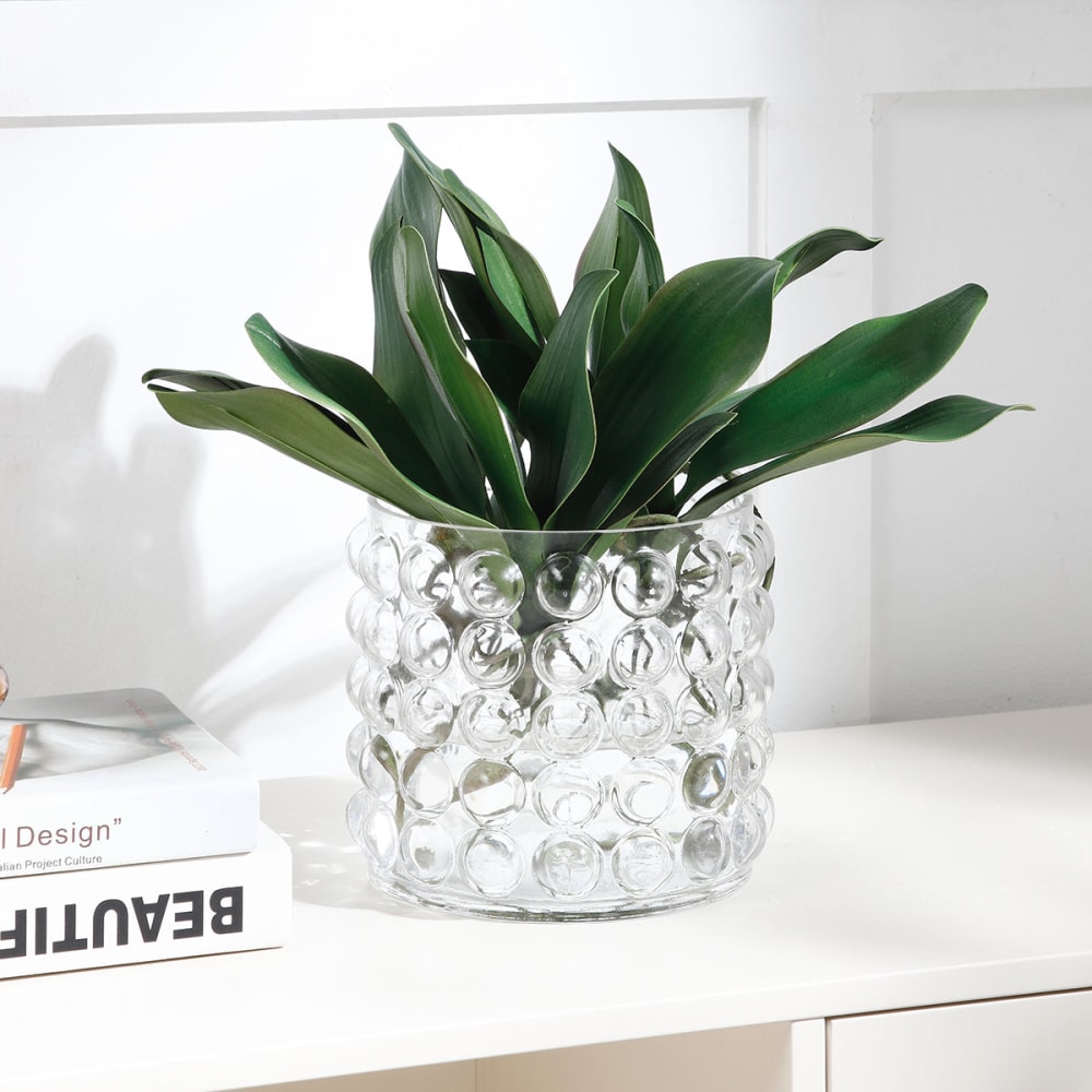 Piquet de feuilles d'orchidée artificielles vertes h22 — vue 3