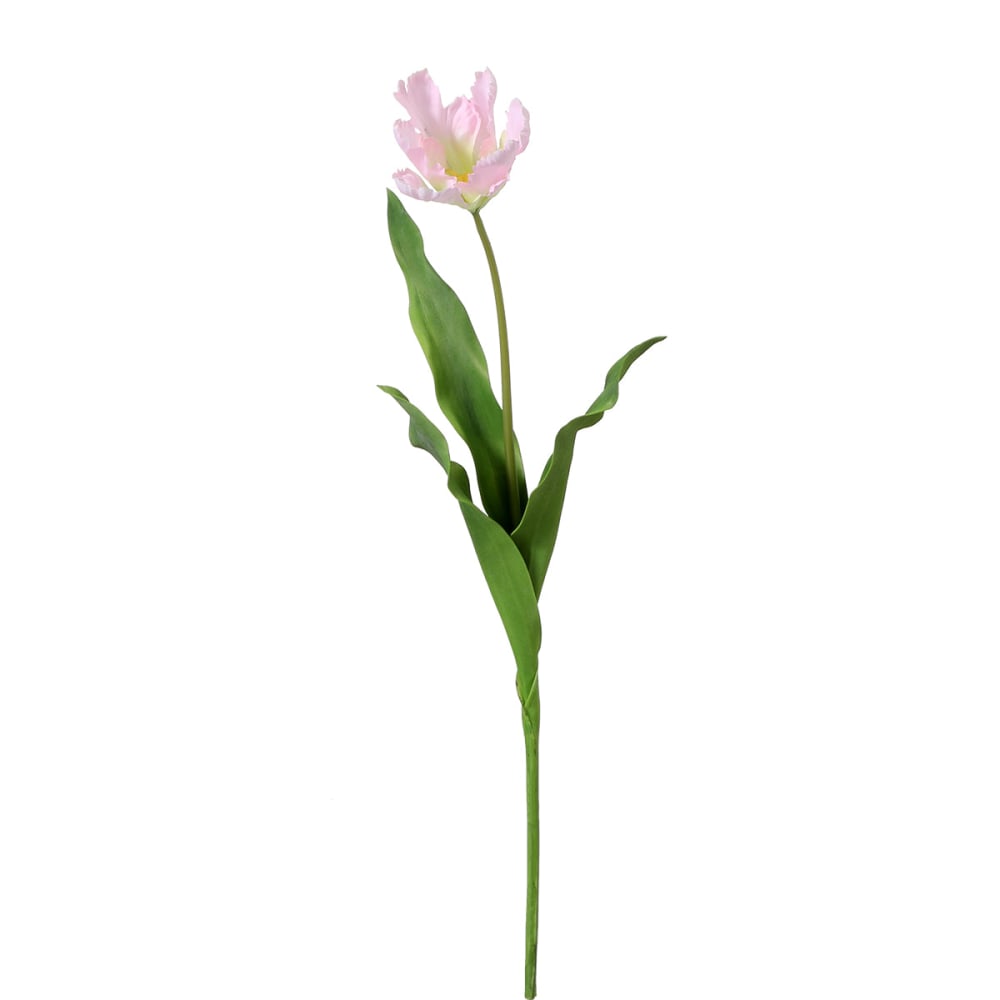 Sia Deco Tige de tulipe perroquet artificielle rose et verte h63 style contemporain - Pvc - Poly Chlorure De Vinyle