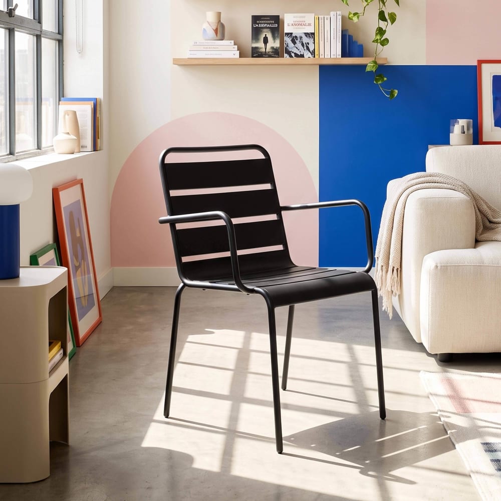 Sessel im industriellen Stil aus Metall Grau - Maisons Du Monde