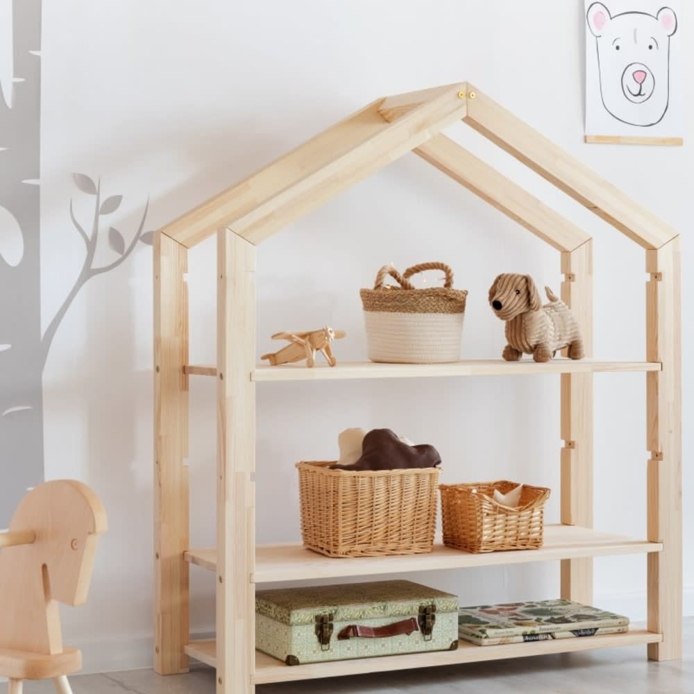Étagère maison enfant rgd en pin massif 40x100 cm - Maisons du Monde