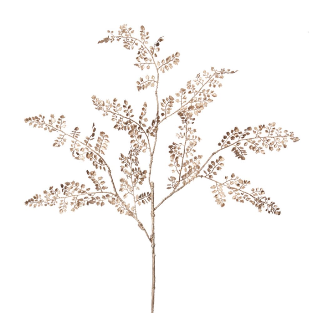 Feuillage de fougère artificiel métallique rose h83 — vue 4
