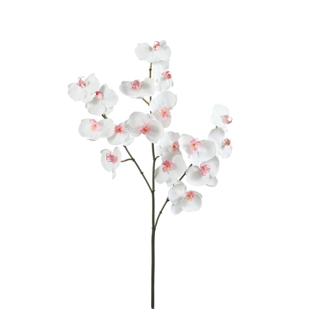Tige d'orchidée phalaenopsis artificielle blanche h66