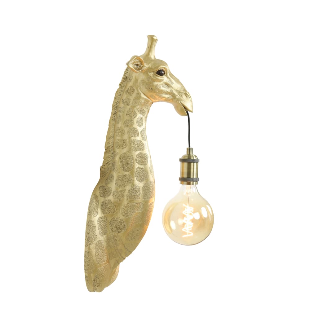 Light & Living Wandlampe aus Kunstbaumwolle, gold, 20.5x19x61 cm style modern - Pvc - Polyvinlychlorid