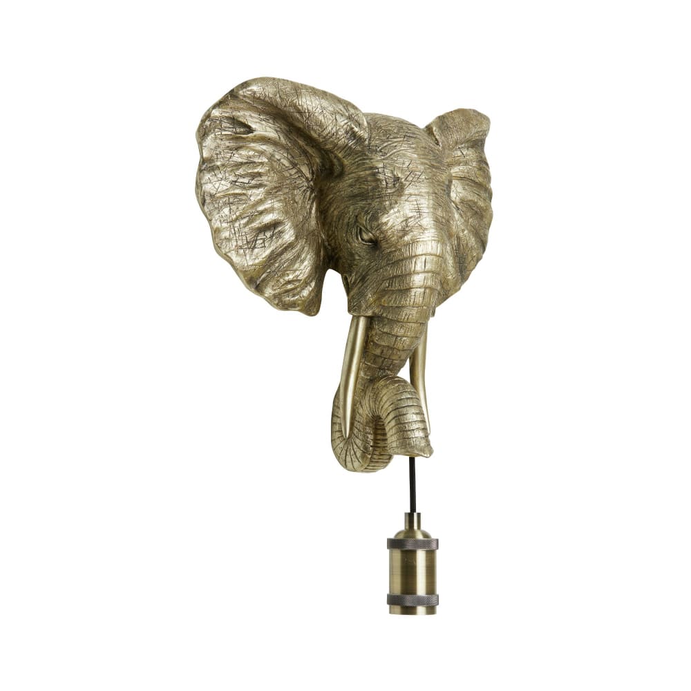 Wandlampe aus Synthetisches Kunststoff, gold, 35x13x36cm -