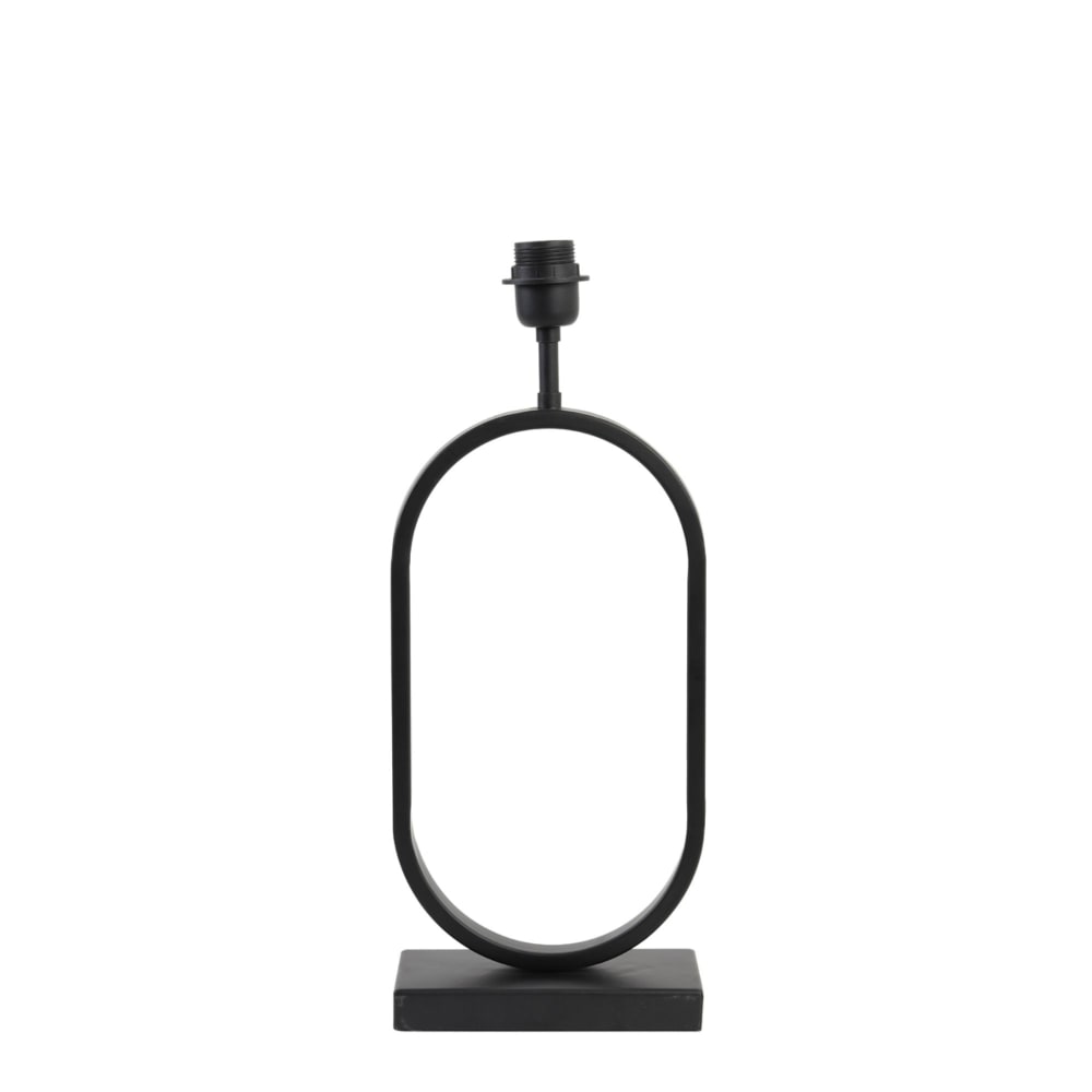 Pied de lampe noir métal 20x10x45cm