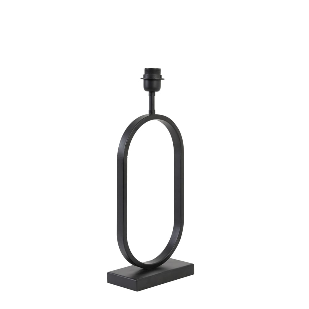 Pied de lampe noir métal 20x10x45cm — vue 3