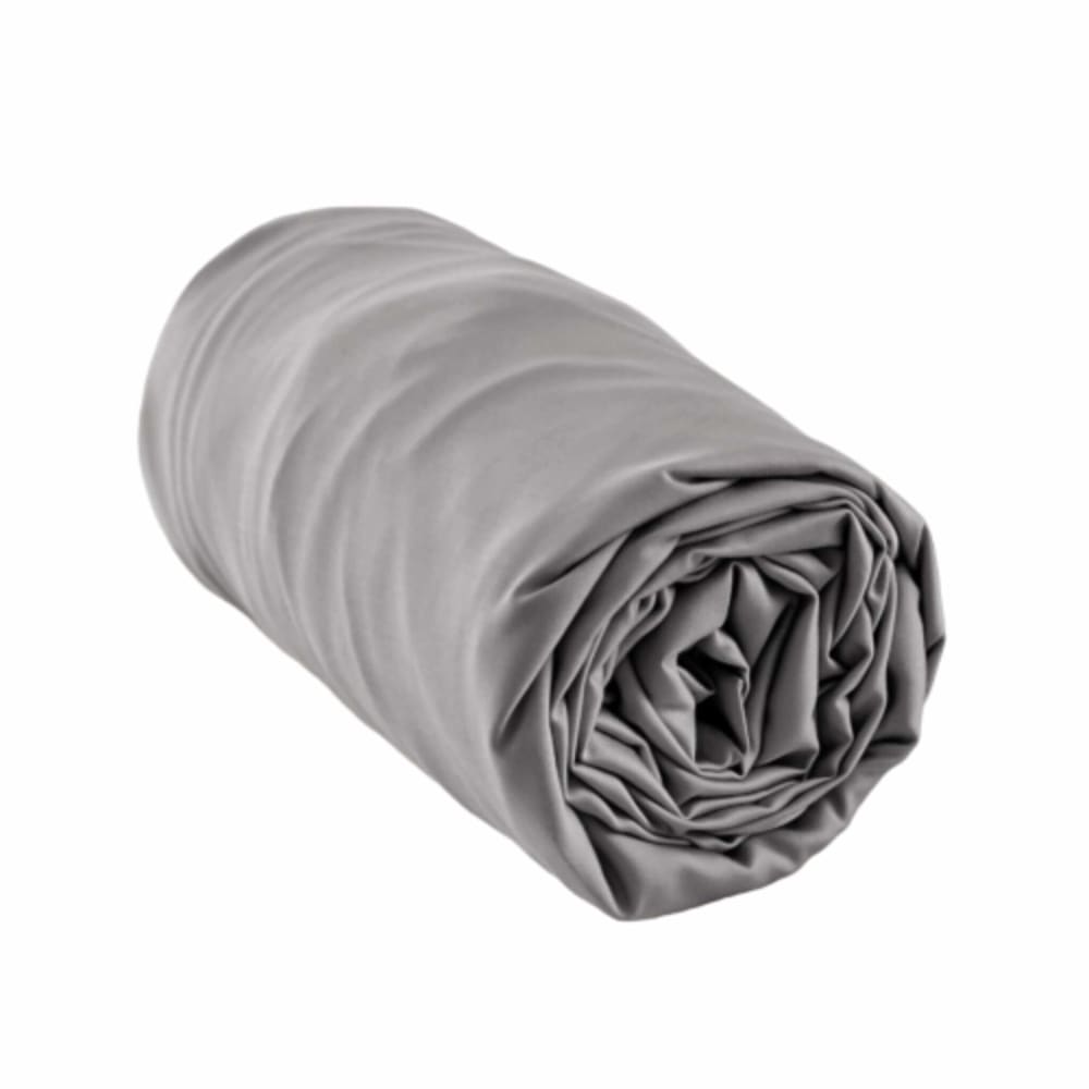 Drap housse en bambou uni anthracite 160x200 cm