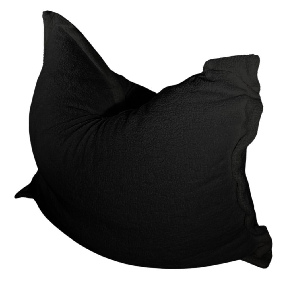 Bananair Abziehbares Sitzsack aus Bouclé-Stoff 180 x 140 cm, Schwarz Schwarz Fleece