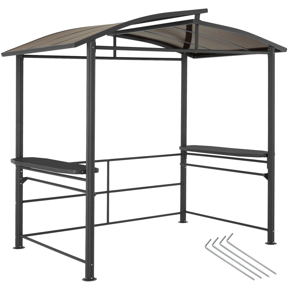 Abri pour barbecue 2,4 x 1,5 x 2,34 m gris