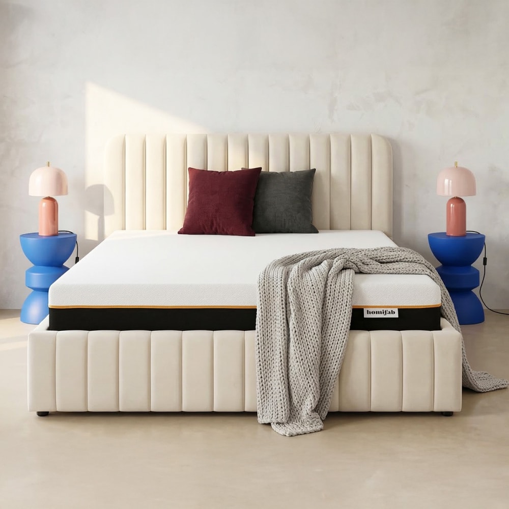 Matelas 140x190cm mousse gel à mémoire de forme, double confort, 22cm - Maisons du Monde