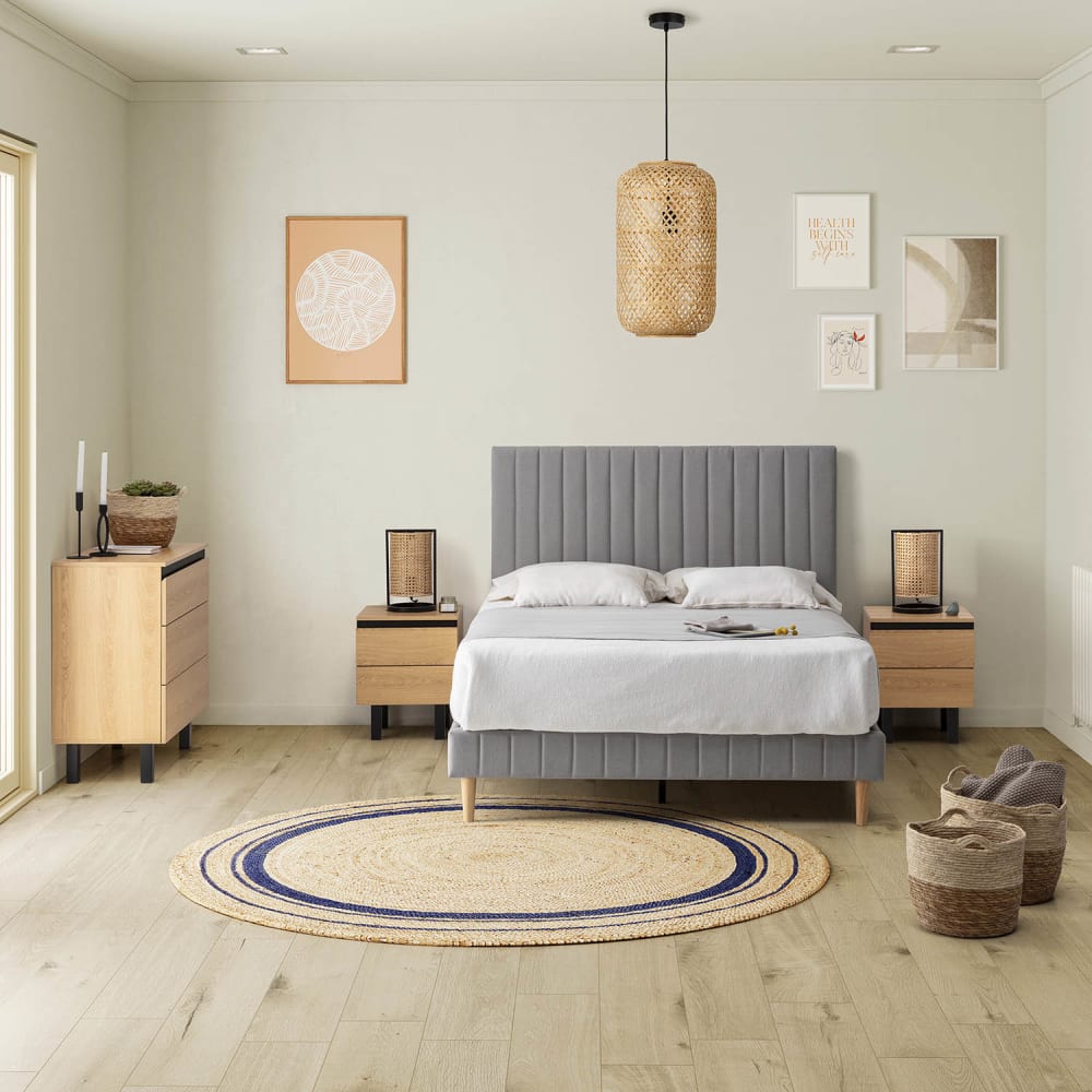 Tête de lit tapissée 150x60 cm Gris clair