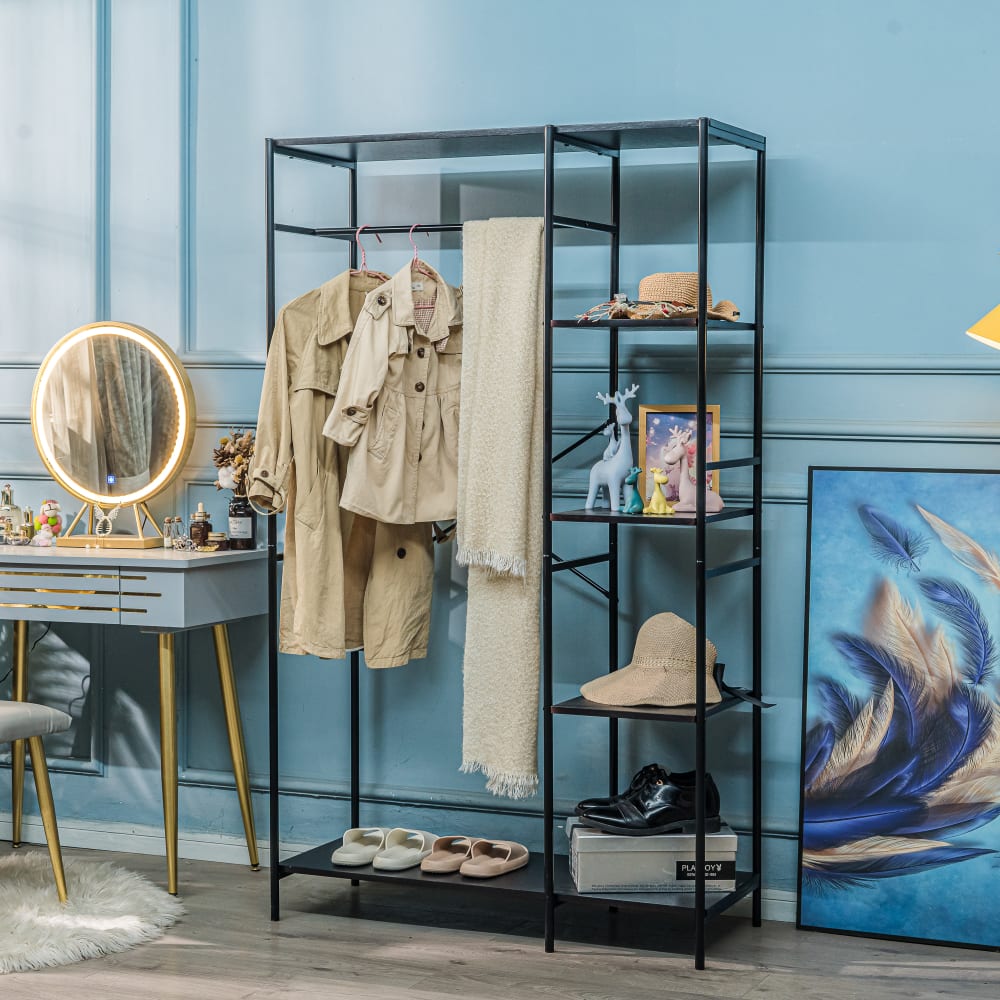 Vestiaire d'entrée style industriel en métal noir