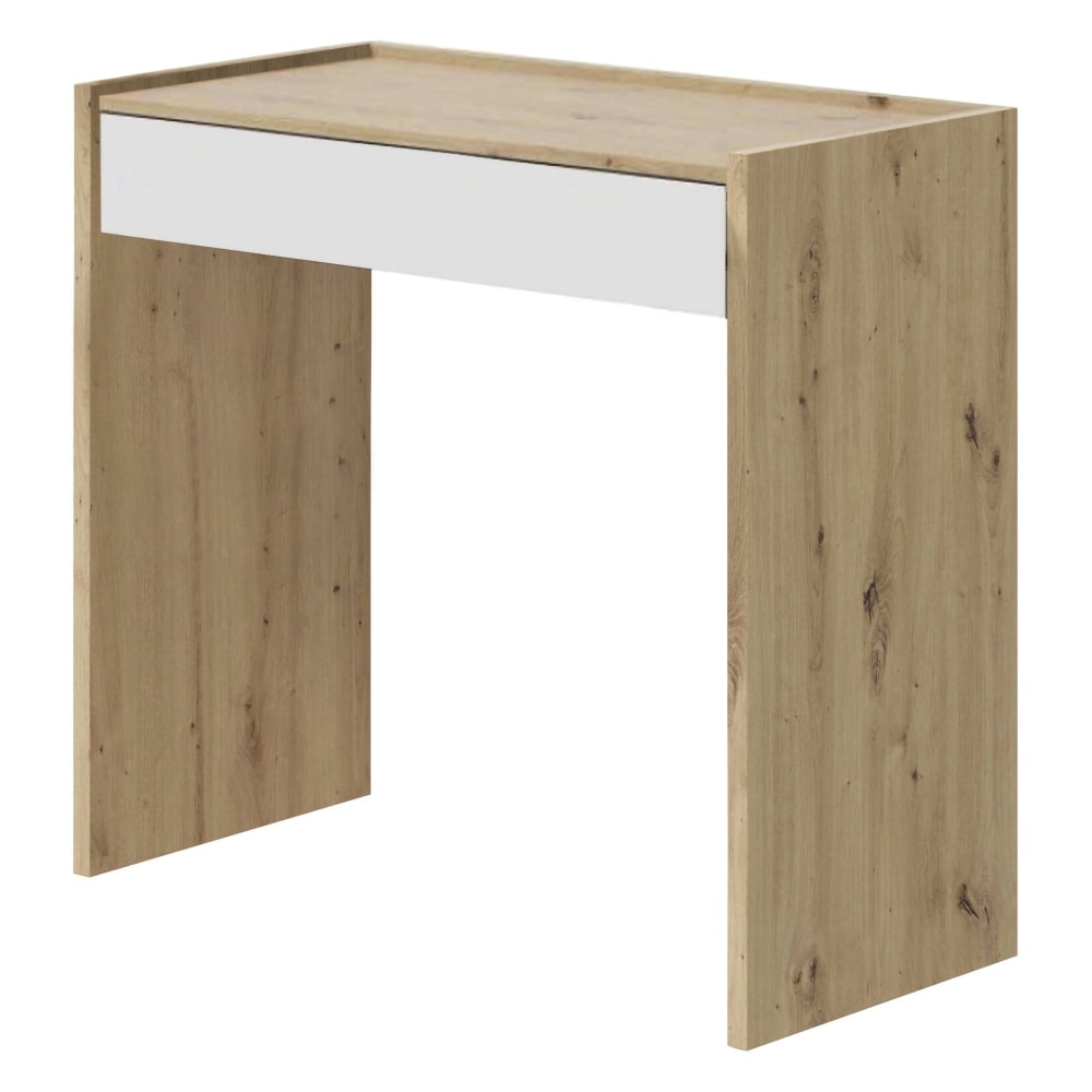 bureau effet bois beige,