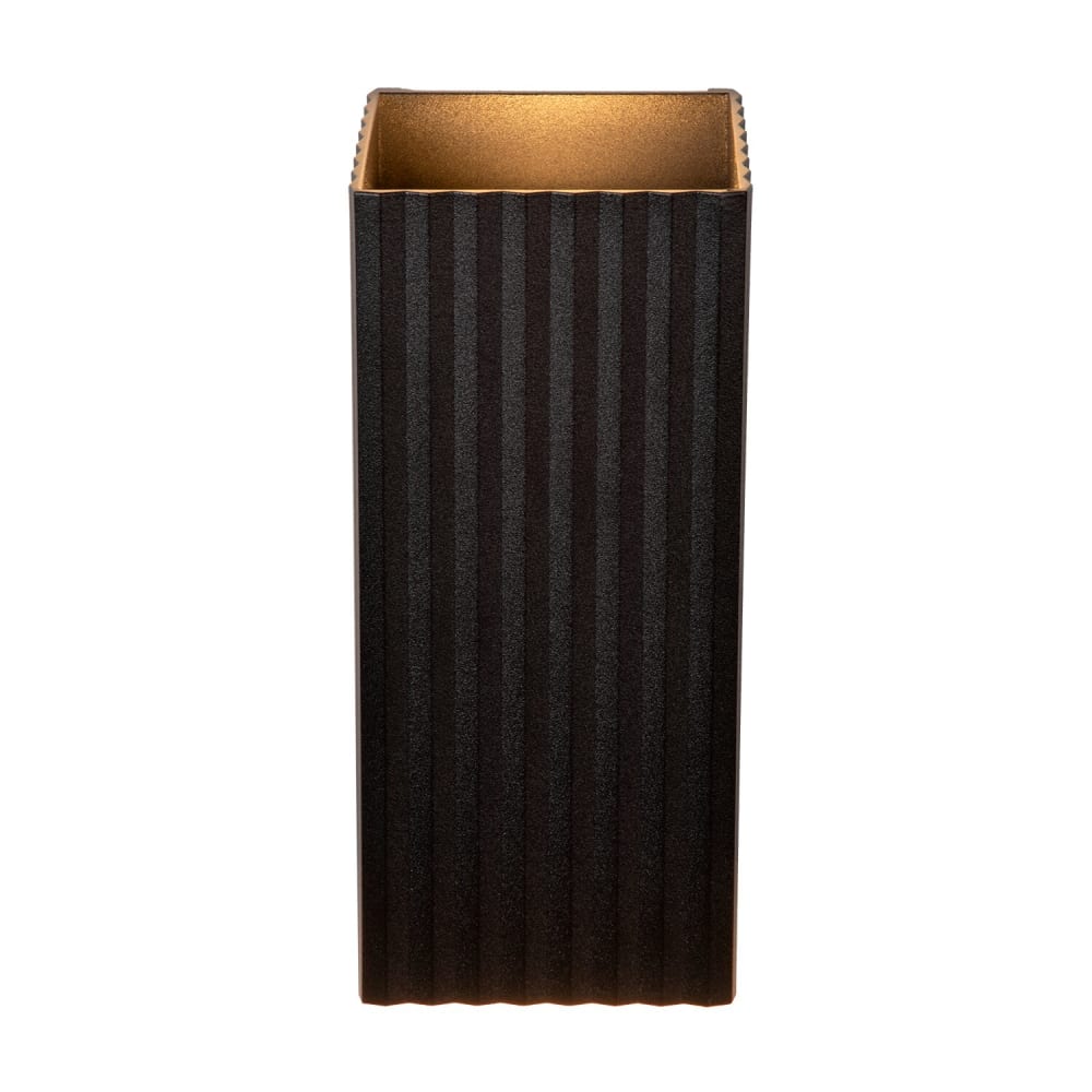 Atmooz Rechteckige Wandleuchte, 18cm, Schwarz Schwarz Metall