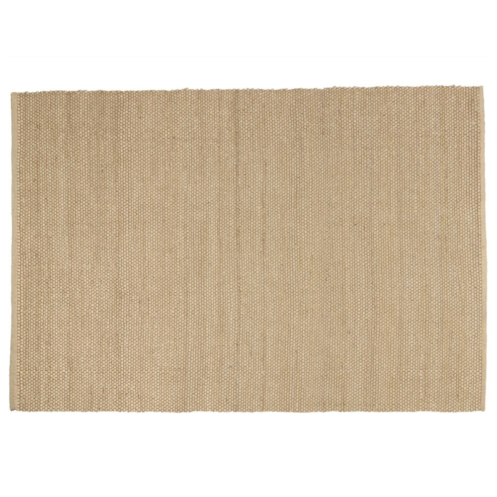 MACABANE Rechteckiger Teppich aus Jute und Baumwolle, beige 160x230cm style landhaus - Jute
