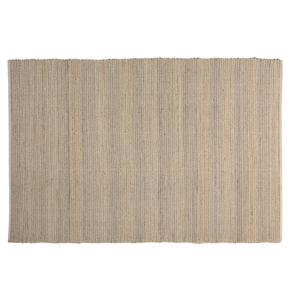 MACABANE Rechteckiger Teppich aus Jute und Baumwolle 160x230cm style landhaus Beige Jute