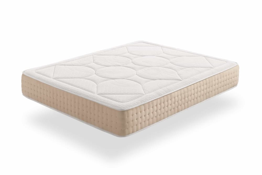 Moonia Viskoelastische Matratze - 150x200 cm - 21 cm Beige Öko-Tex Zertifikat Pes - Polyester