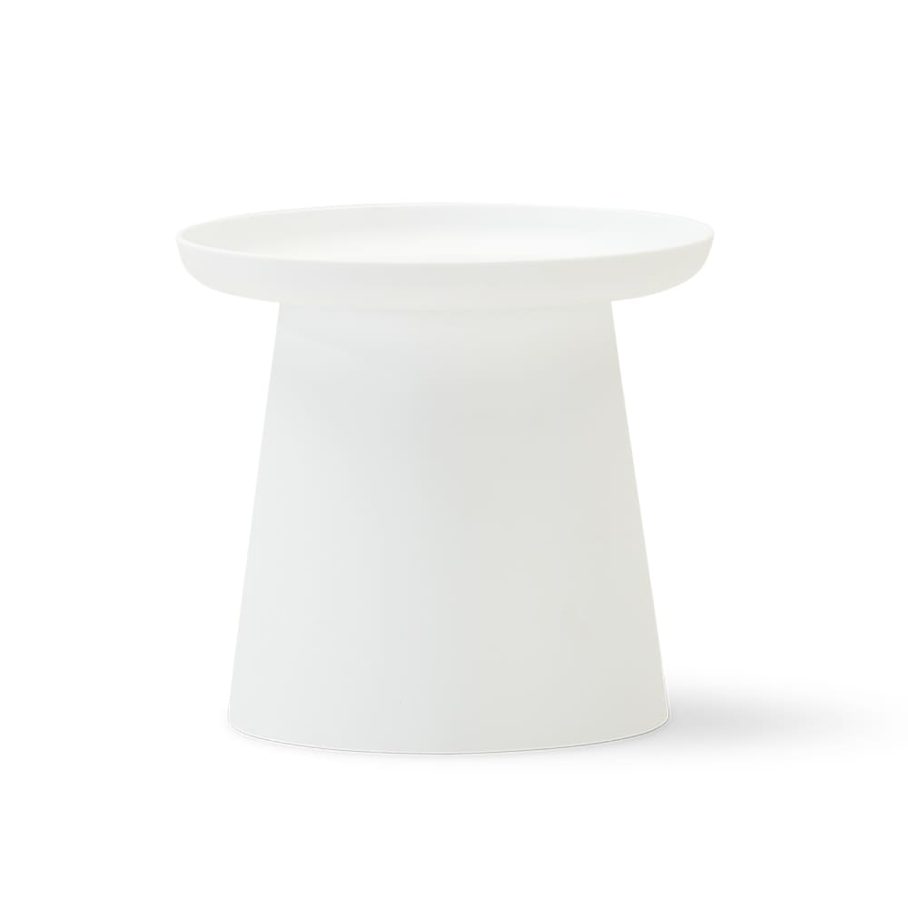 Table d’appoint ronde en polypropylène D50cm blanc