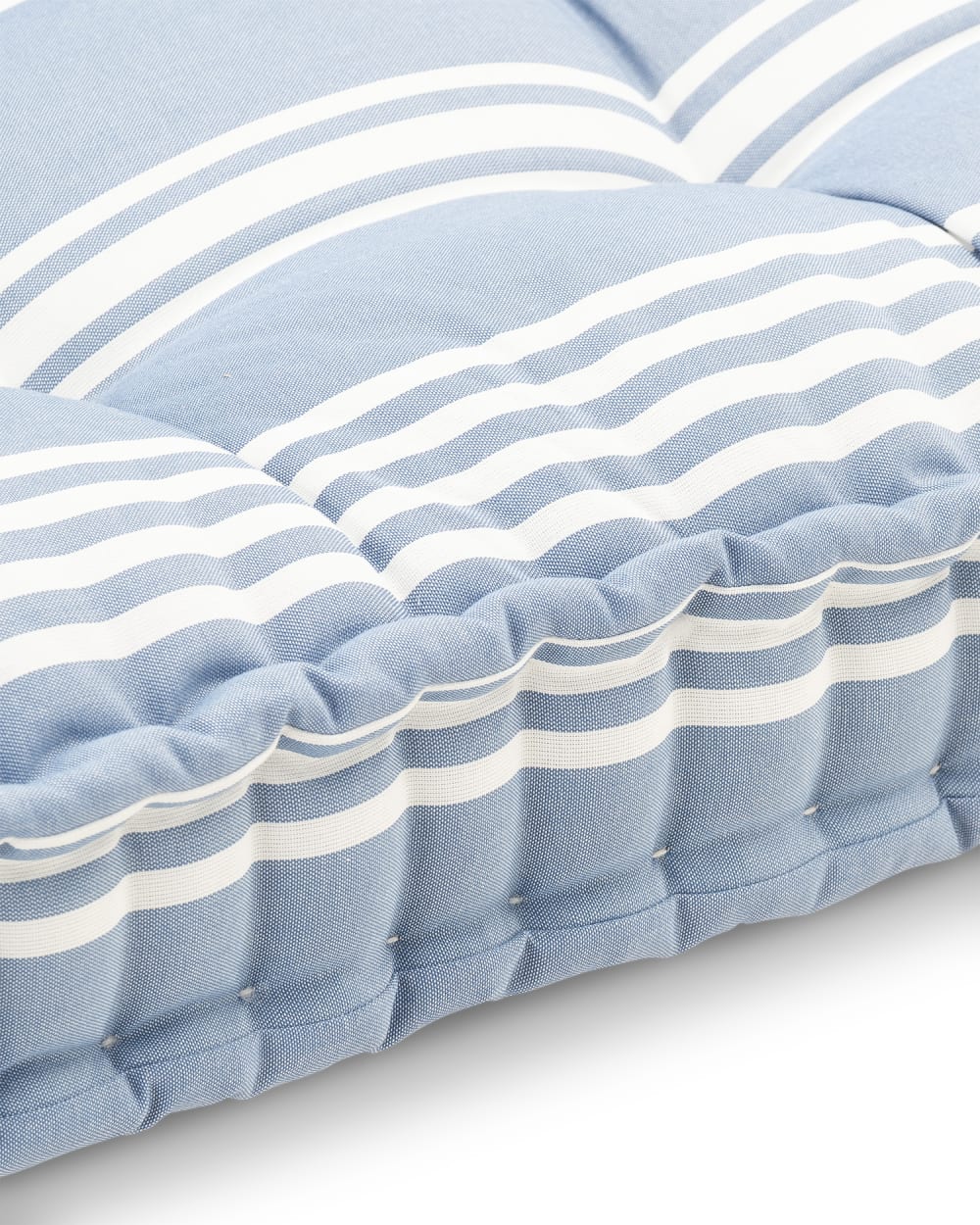 Coussin de sol / palette 120x80x10 cm rayures bleues