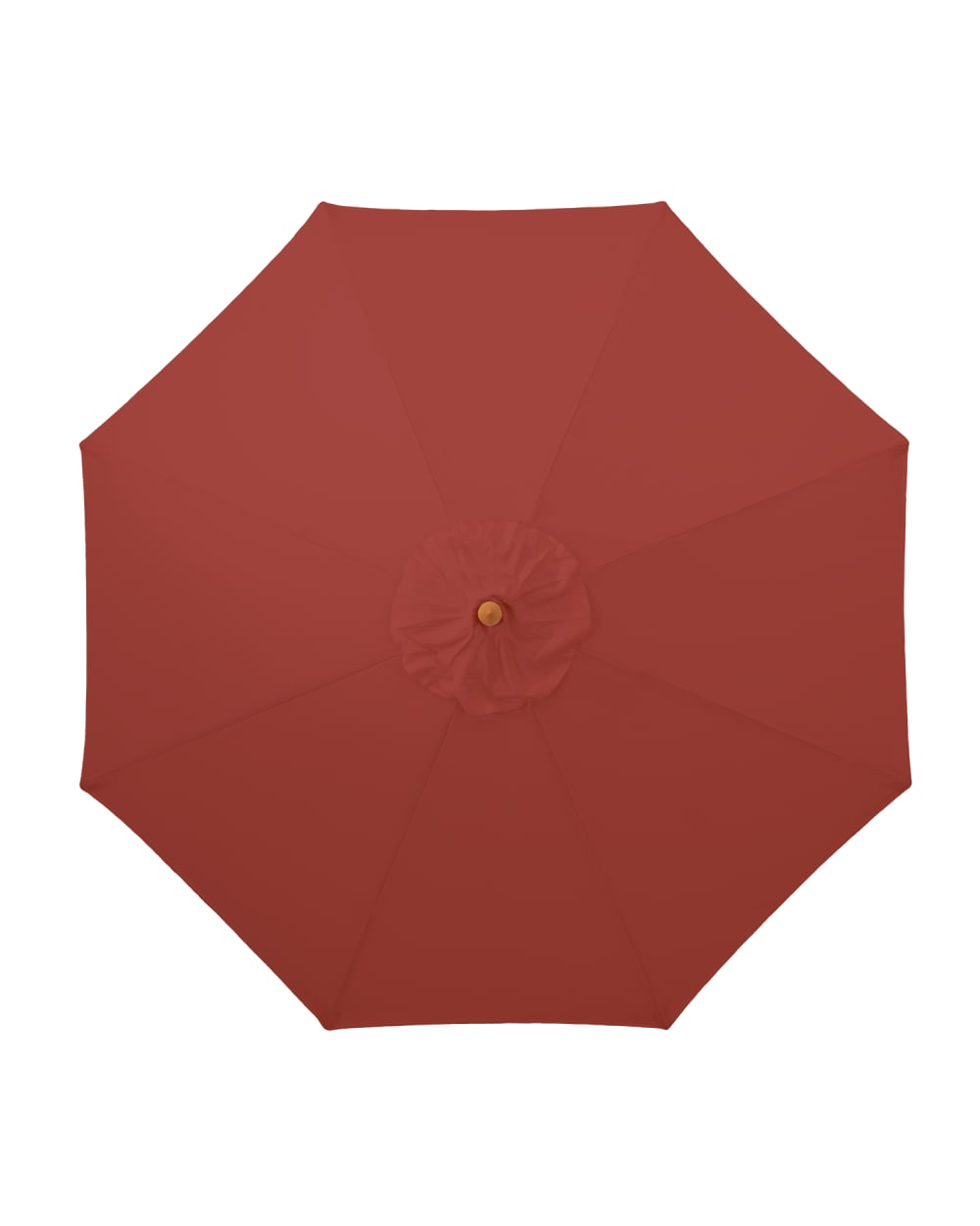 Parasol en bois rond diamètre 3m rouge  - habana