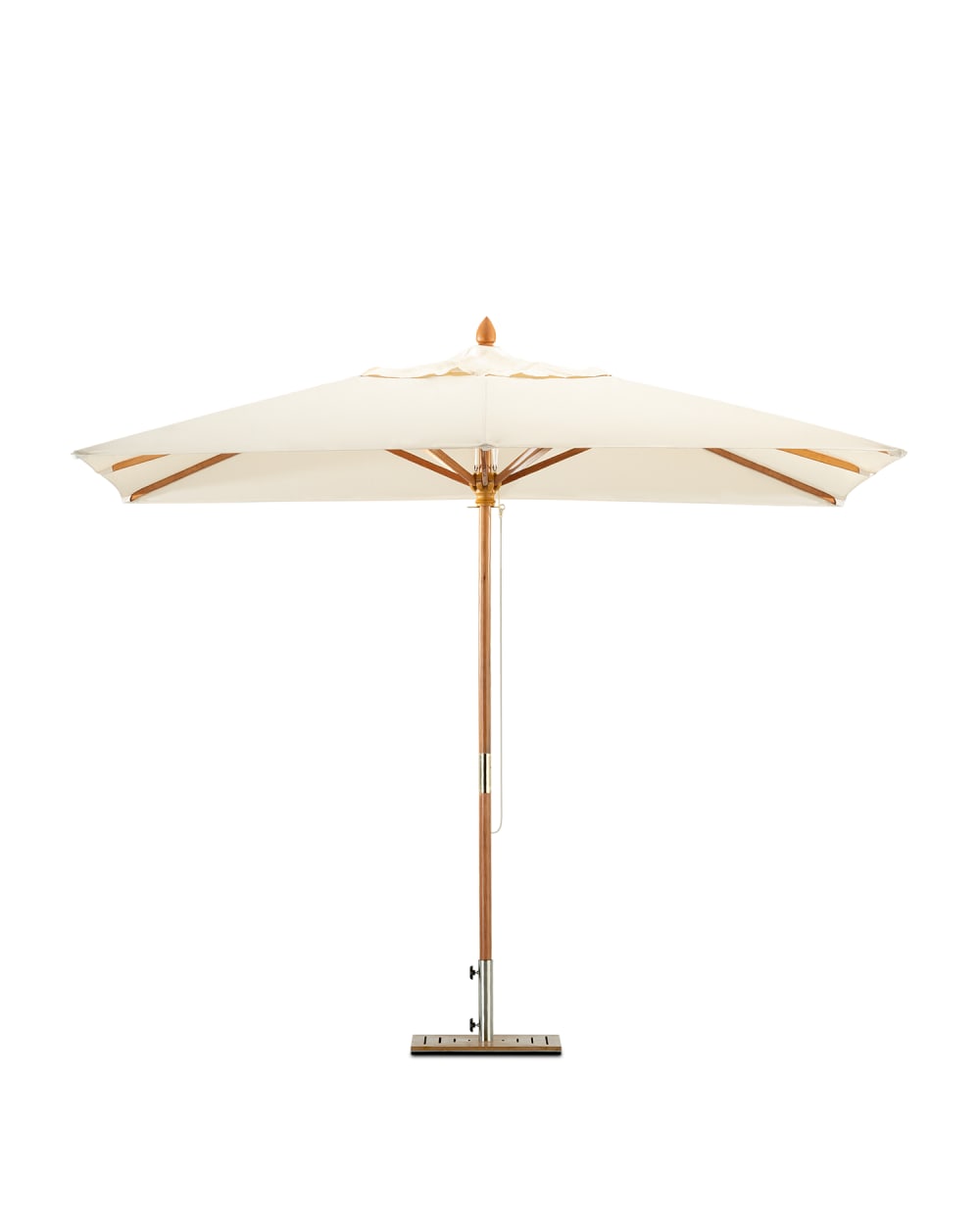Parasol en bois carré 3x3 ecru