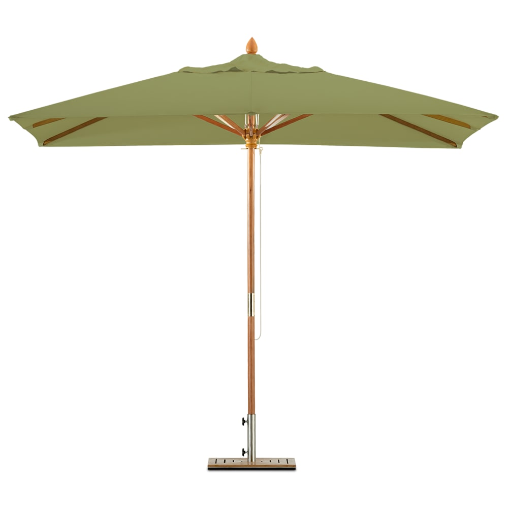 Parasol en bois carré 3x3 vert