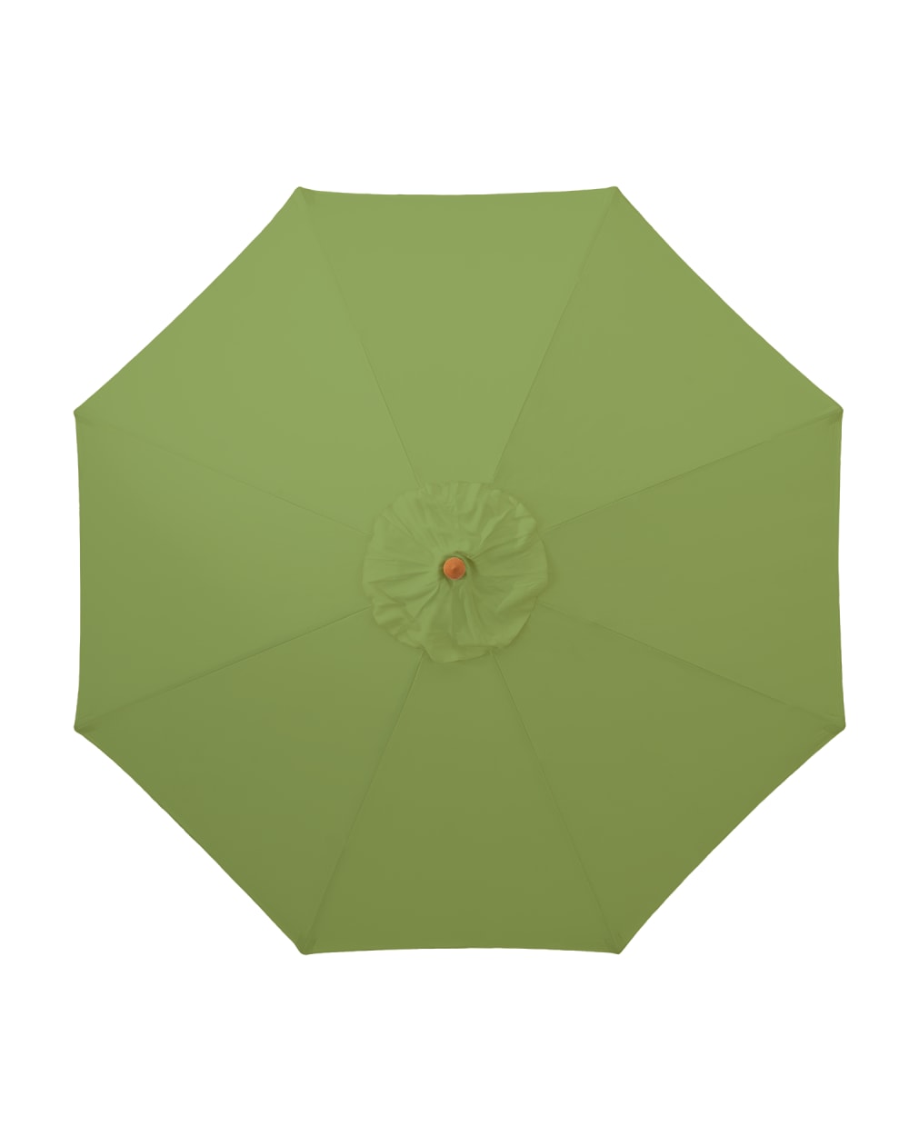 Parasol en bois rond diamètre 3m vert  - habana