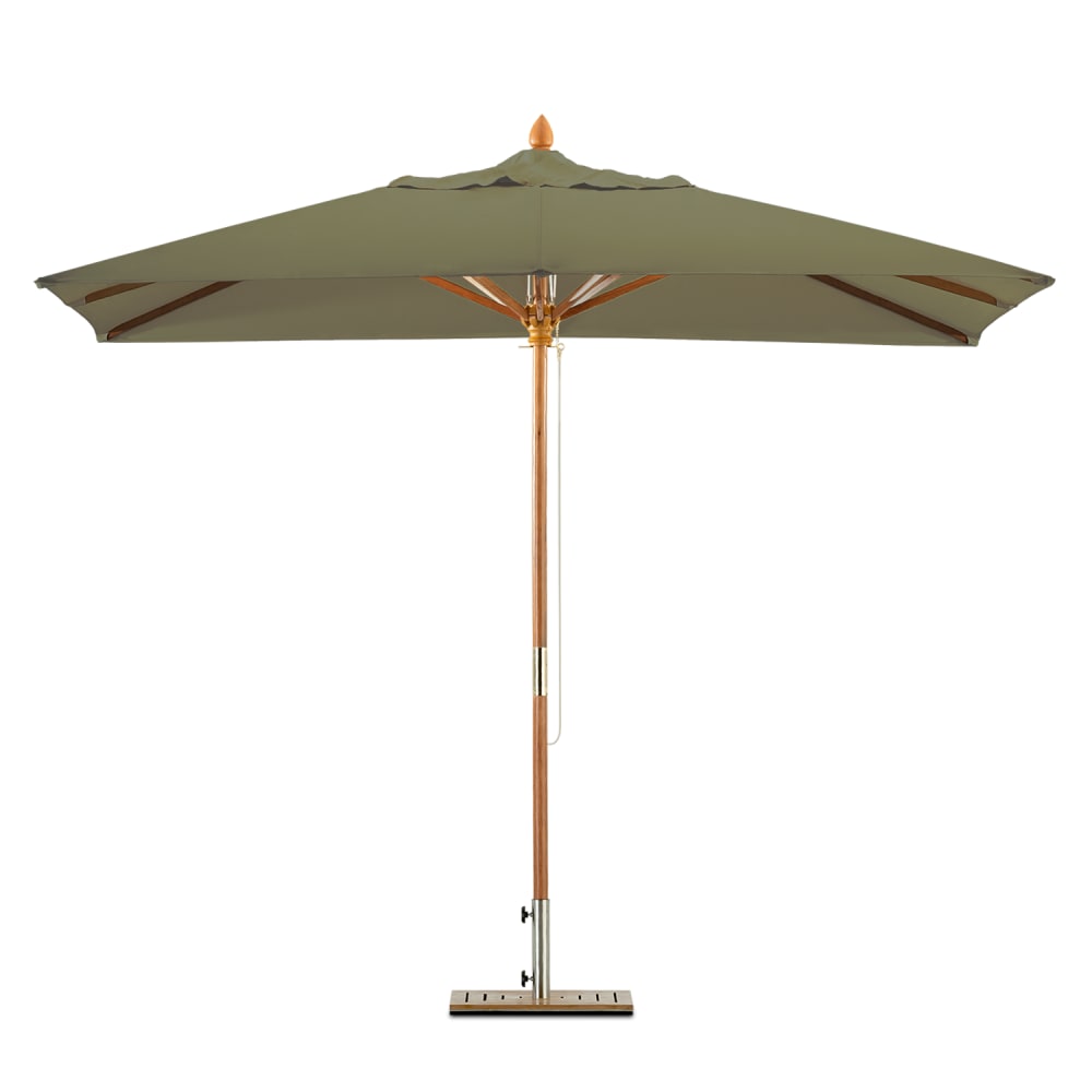 Parasol en bois carré 3x3 taupe