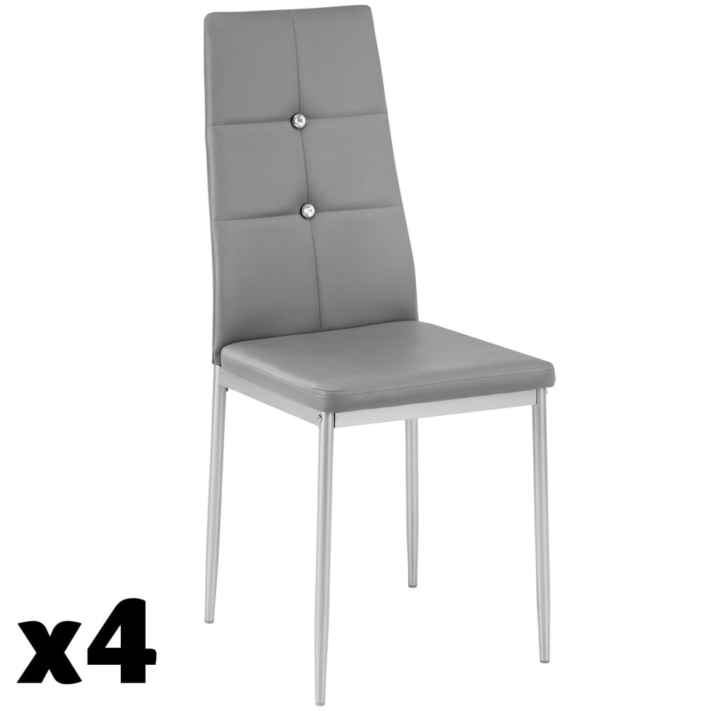 Ensemble 4 chaises salle - cuir