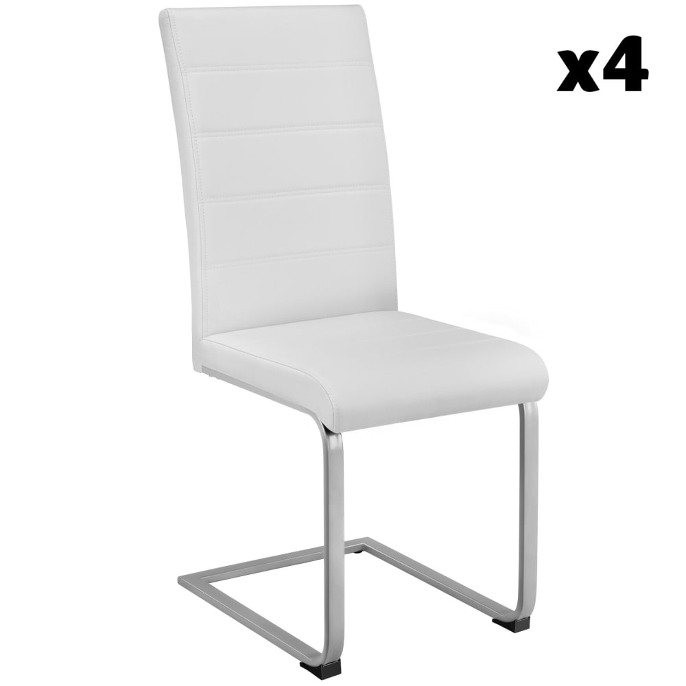 Ensemble 4 chaises salle - cuir