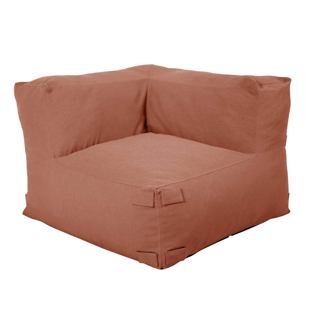 Fauteuil d'angle pour canapé modulable terracotta