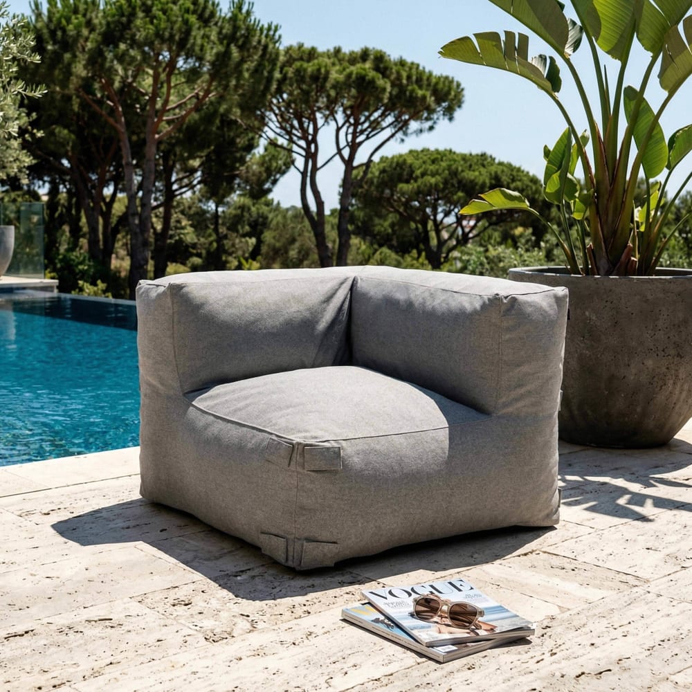 Fauteuil d'angle pour canapé modulable gris - Maisons du Monde