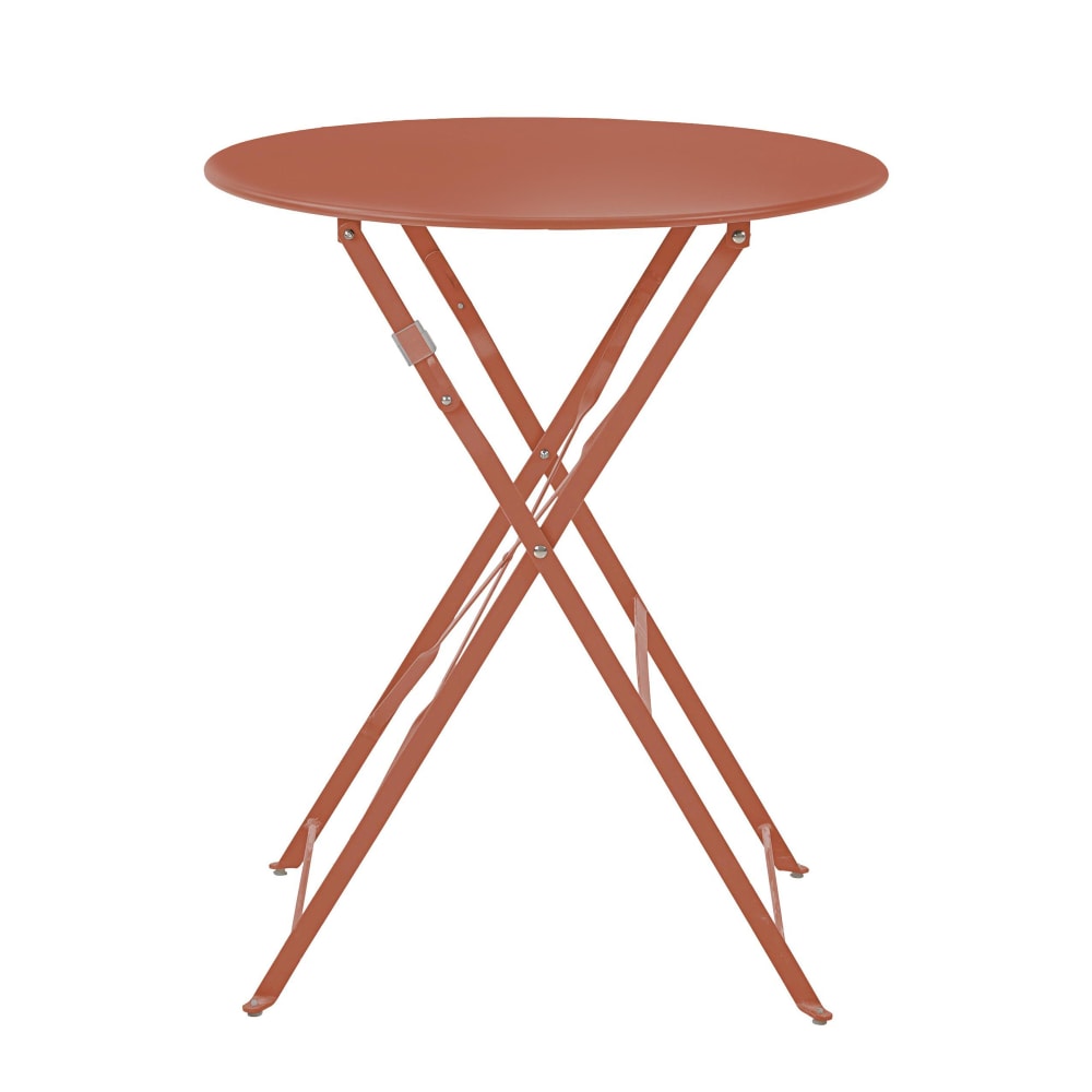 Table pliante en acier terracotta - Maisons du Monde