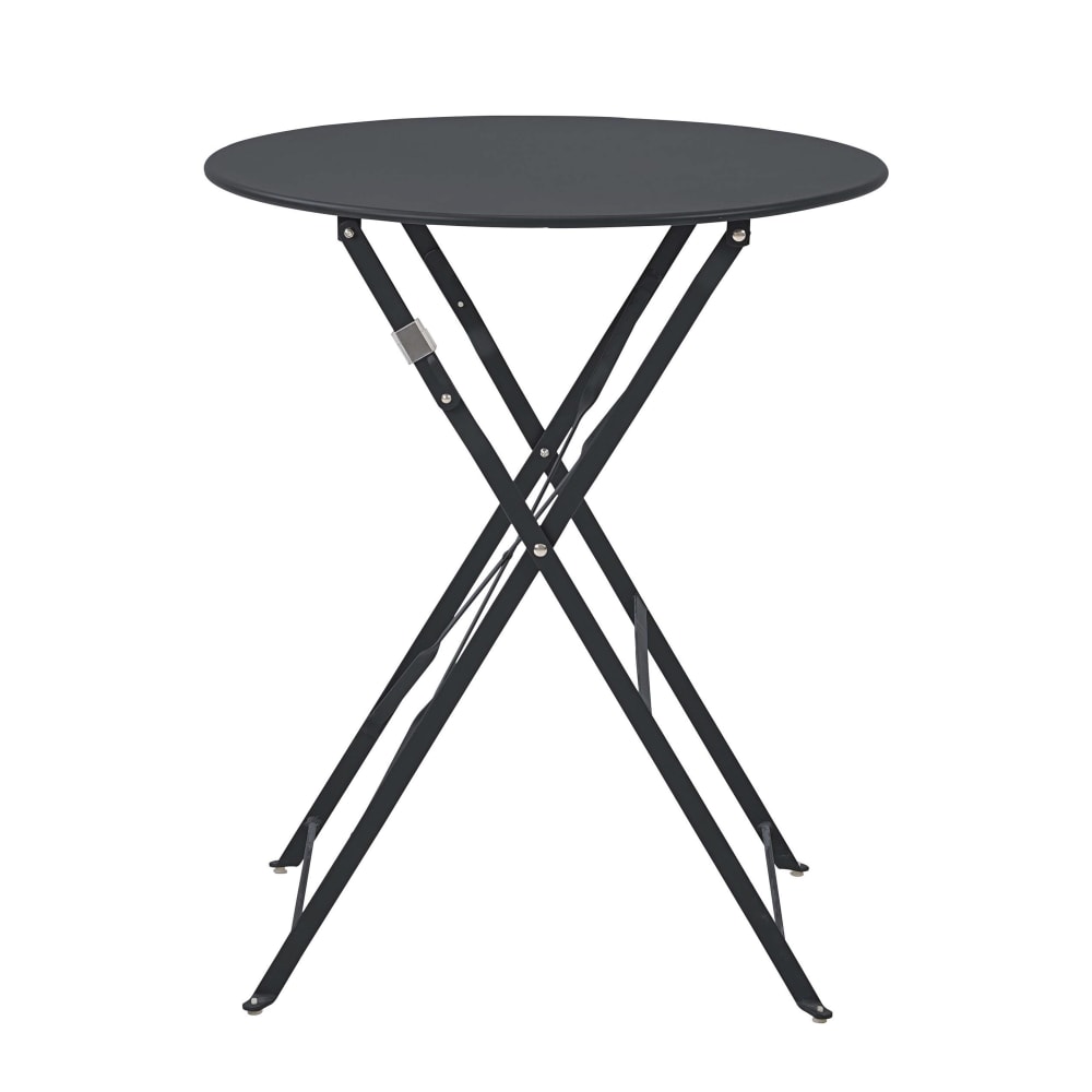 Table pliante en acier gris anthracite - Maisons du Monde
