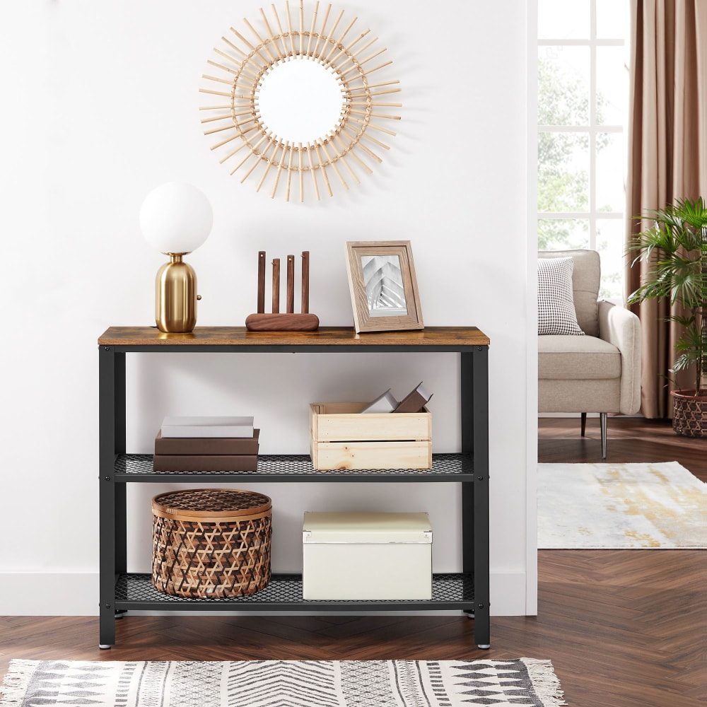 Table de d'appoint buffet 101.5 x 35 x 80 cm marron et noir - Maisons du Monde