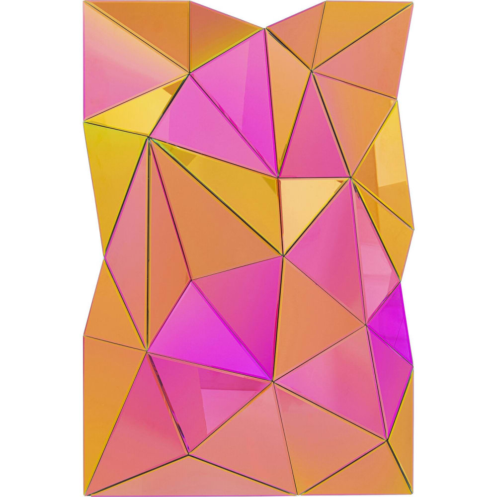 Kare Design Spiegel mit 3D-Oberfläche, mehrfarbig, 80x120cm style modern - Glas