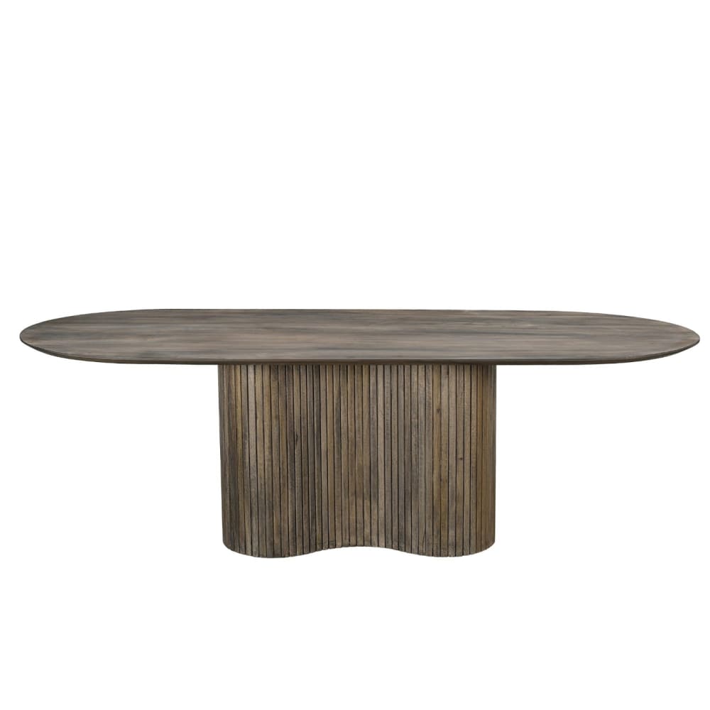 Giga Meubel Esstisch oval aus Holz 240cm, braun style modern - Holz