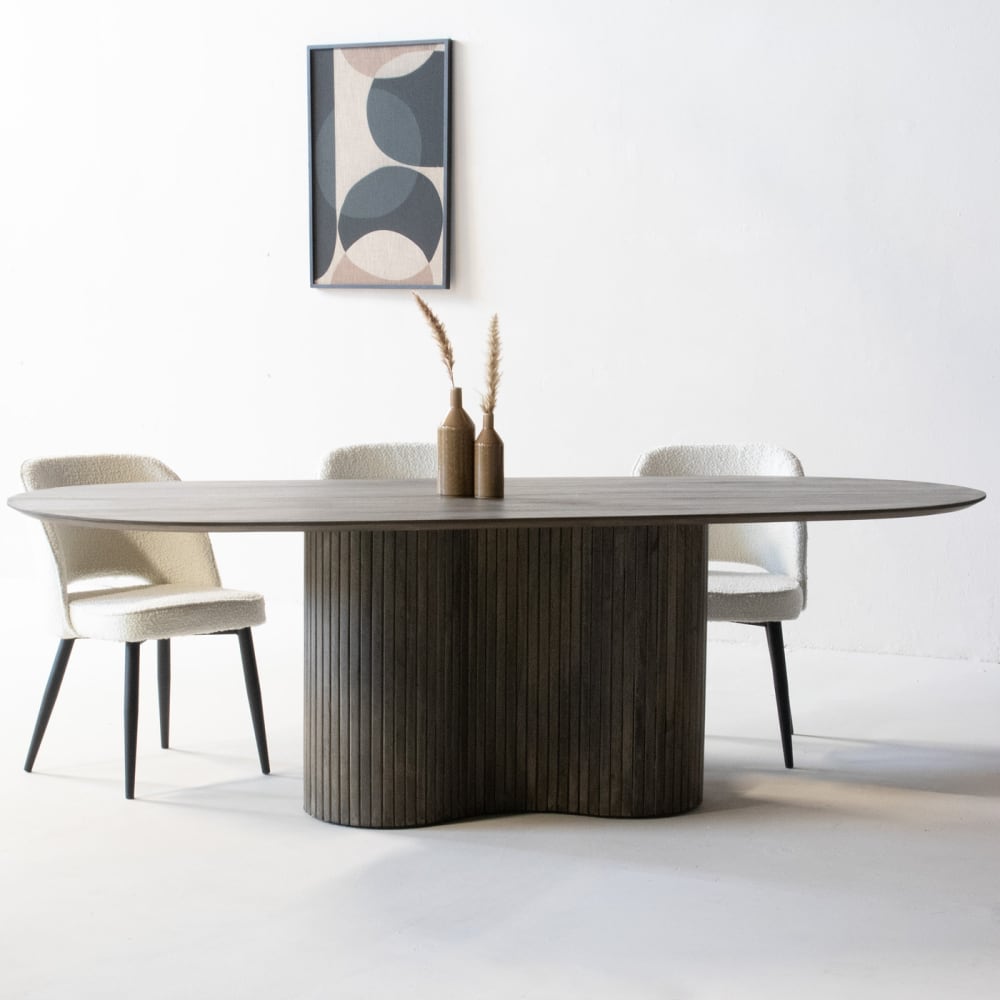 Esstisch oval aus Holz 240cm, braun - Maisons Du Monde