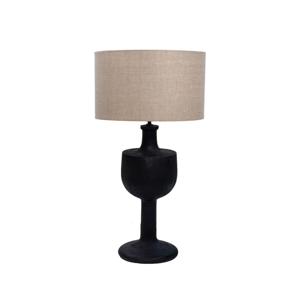 Giga Meubel Tischlampe aus Holz 40cm, schwarz - Holz