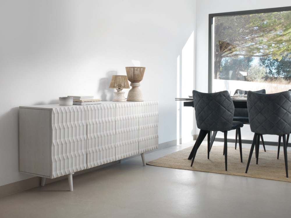 Sideboard aus massivem Mangoholz, weiß - Maisons Du Monde
