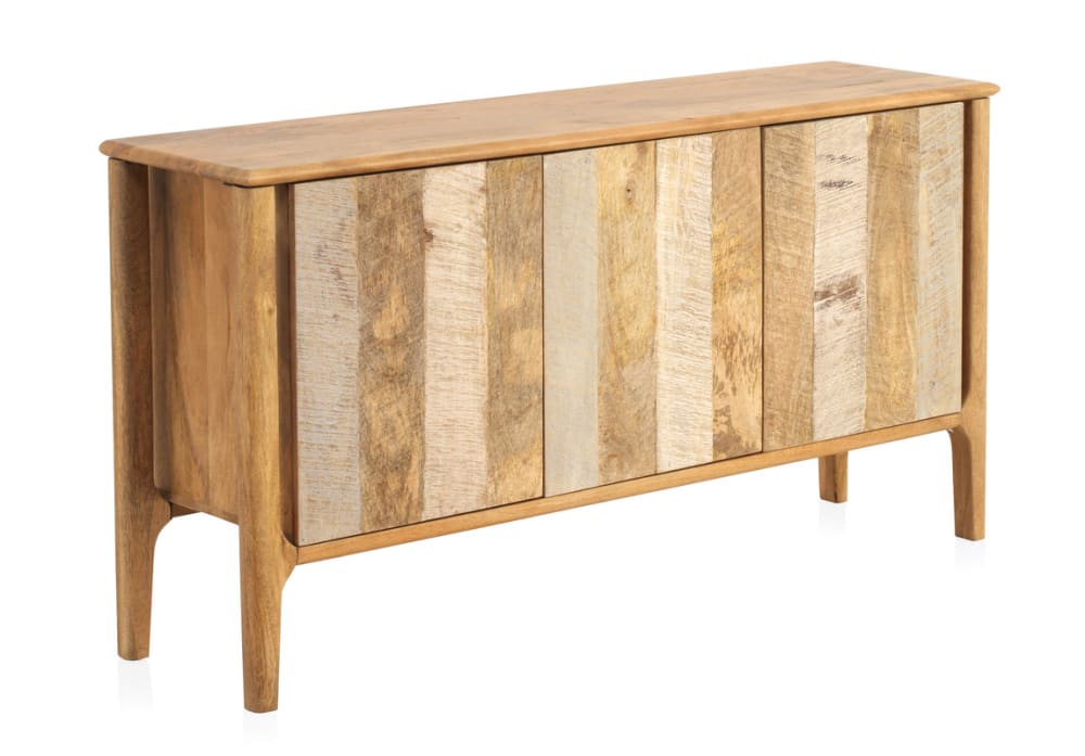 Buffet en bois de manguier massif marron clair