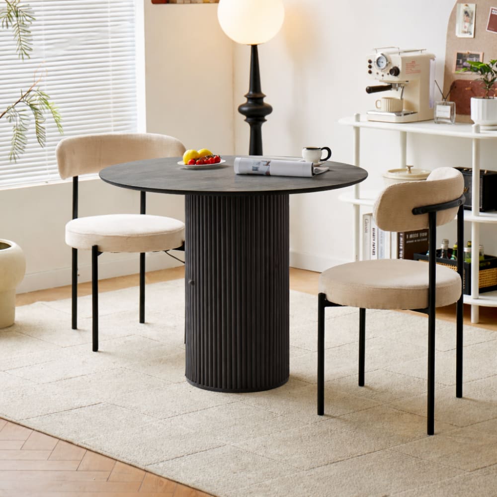 Nordlys Esstisch aus Holz Schwarz (4-6 Personen) Schwarz Holz