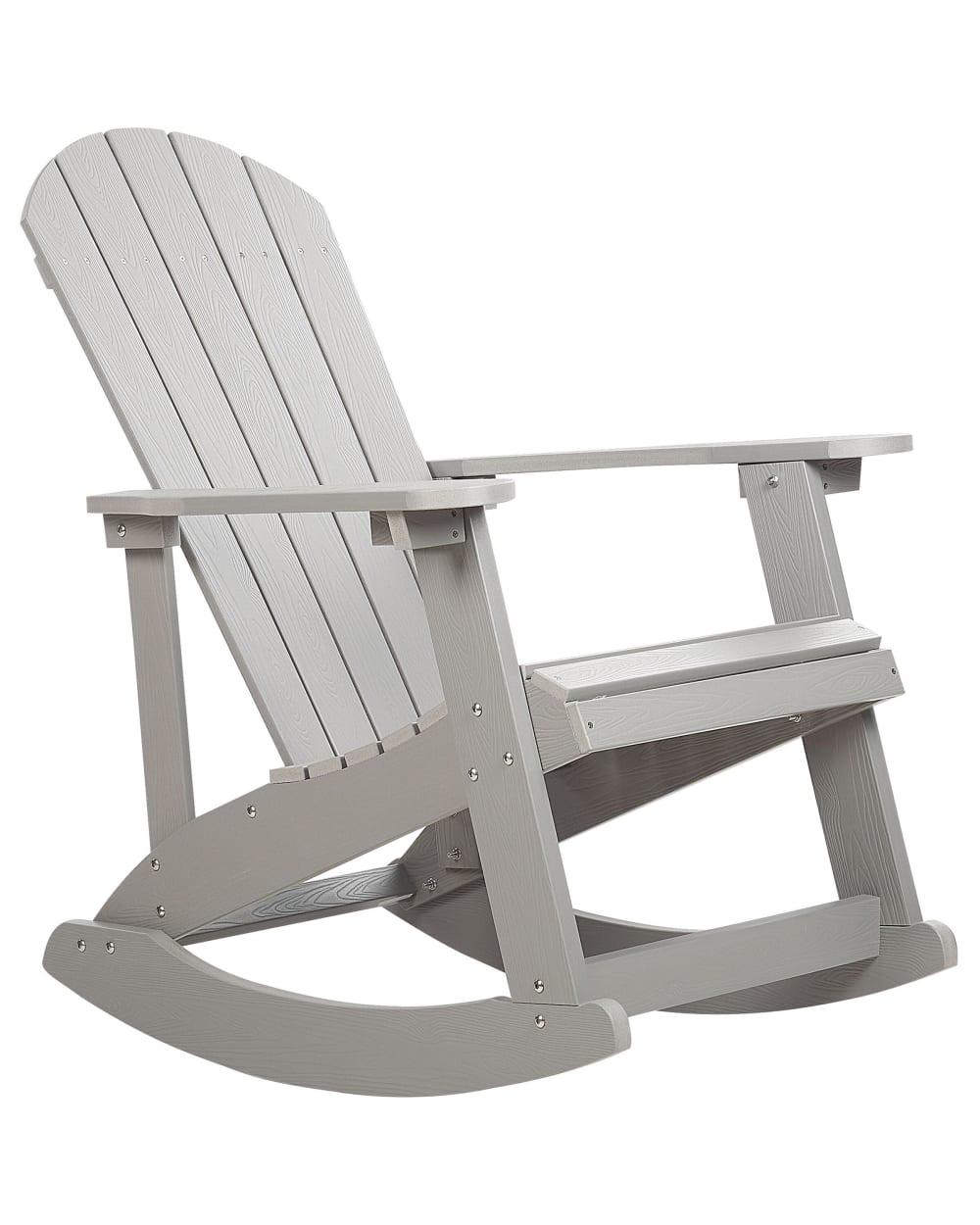 Fauteuil à bascule de jardin gris clair