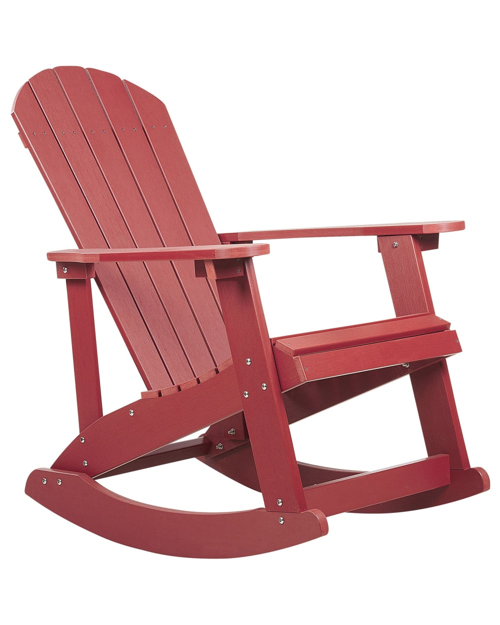 Fauteuil à bascule d'extérieur rouge