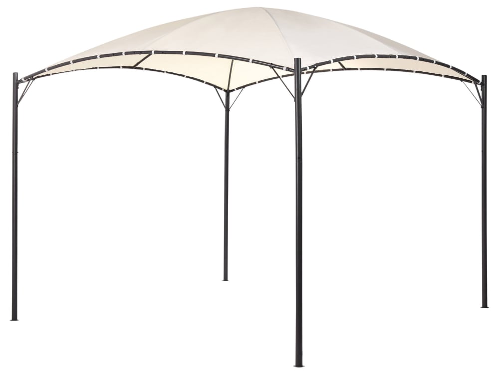 Tonnelle de jardin métal 305 cm 305 cm beige